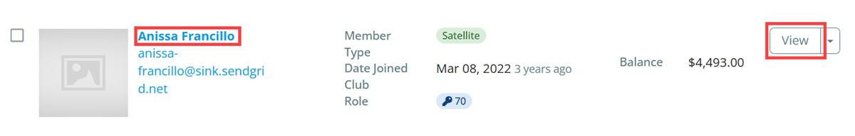 View Member's profile