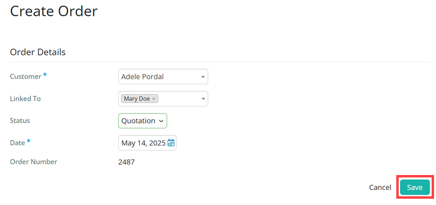 Create Order