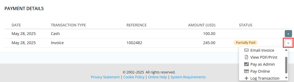 Payment Details